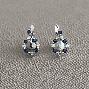 GENUINE Blue Sapphire & Diamond’s | SOLID WHITE GOLD